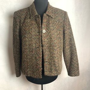 Requirements Tweed Multicolor Button Blazer 12P